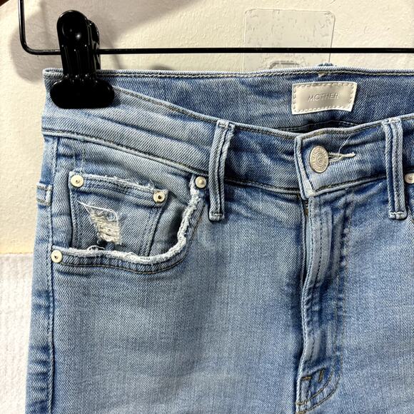 Mother Size 25 Jeans The Insider Crop Step Chew Hem Mid Rise Outerspace Wash - Picture 12 of 16